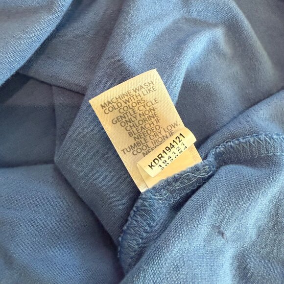 J.Jill Wearever Collection Sleeveless Blue Shift Dress M 95% Rayon 5% Spandex - Picture 5 of 9